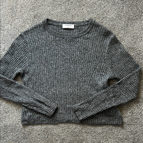 Babaton Sweaters - Aritzia Babaton Nathaniel Cropped Sweater gray Wool Knit Pullover